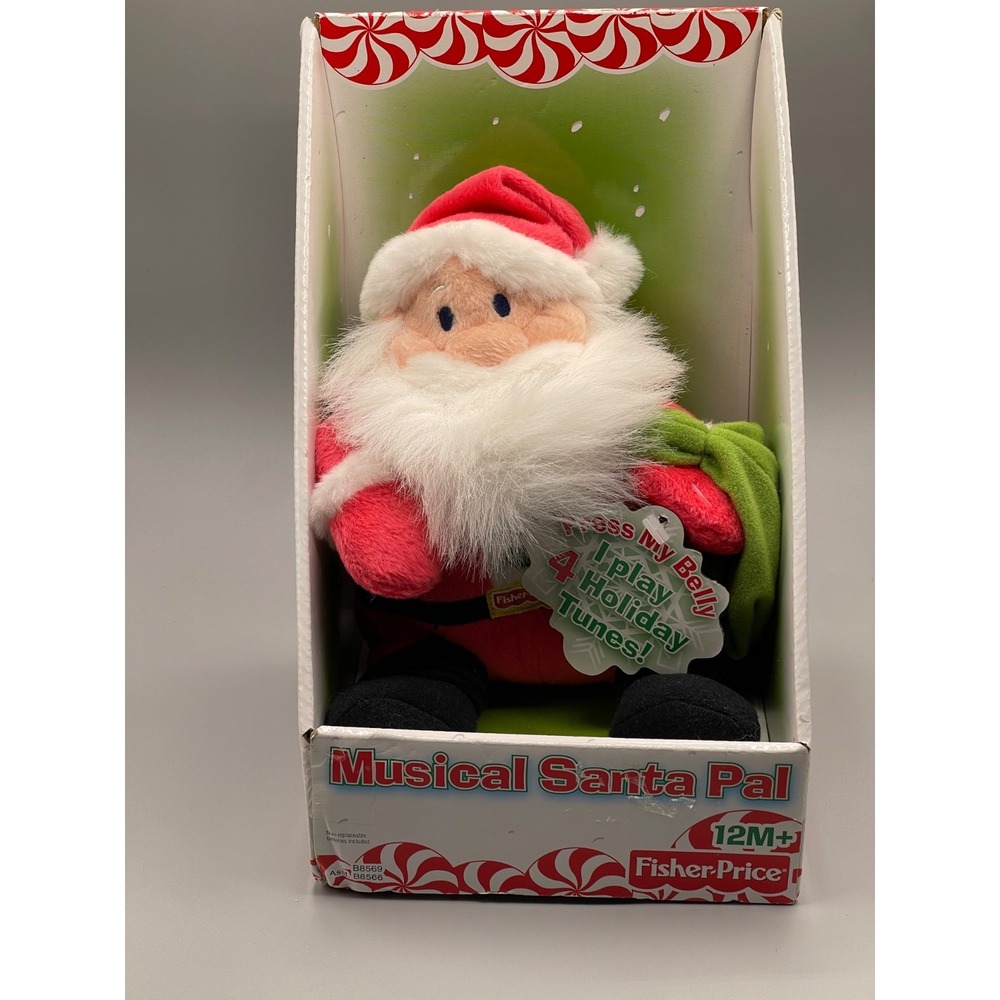 New Fisher Price Musical Santa Pal Plush Toy NEW IN BOX